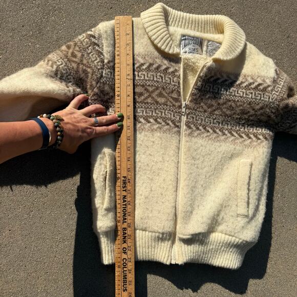 Vintage Outerbound HMS Jacket Boho Fair Isle Sheep Wool Zip Up Jacket MEDIUM - Picture 9 of 11